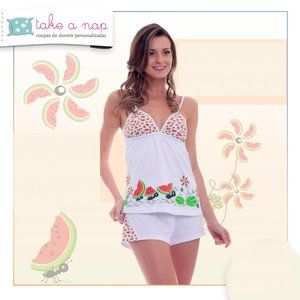 Take A Nap Baby Doll Mariana with Suspenders. Ant Print Collection.